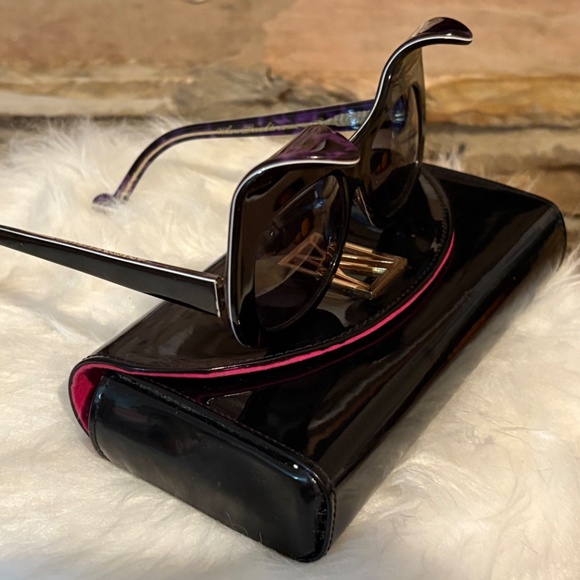 Anna-Karin Karlsson black and purple leopard preowned sunglasses - Picture 10 of 16